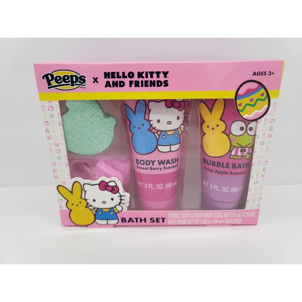 Peeps x Hello Kitty and Friends Bath Set Bubble Bath Body Wash